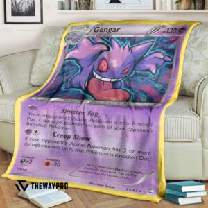 Anime Pokemon Gengar Generations Custom Soft Blanket