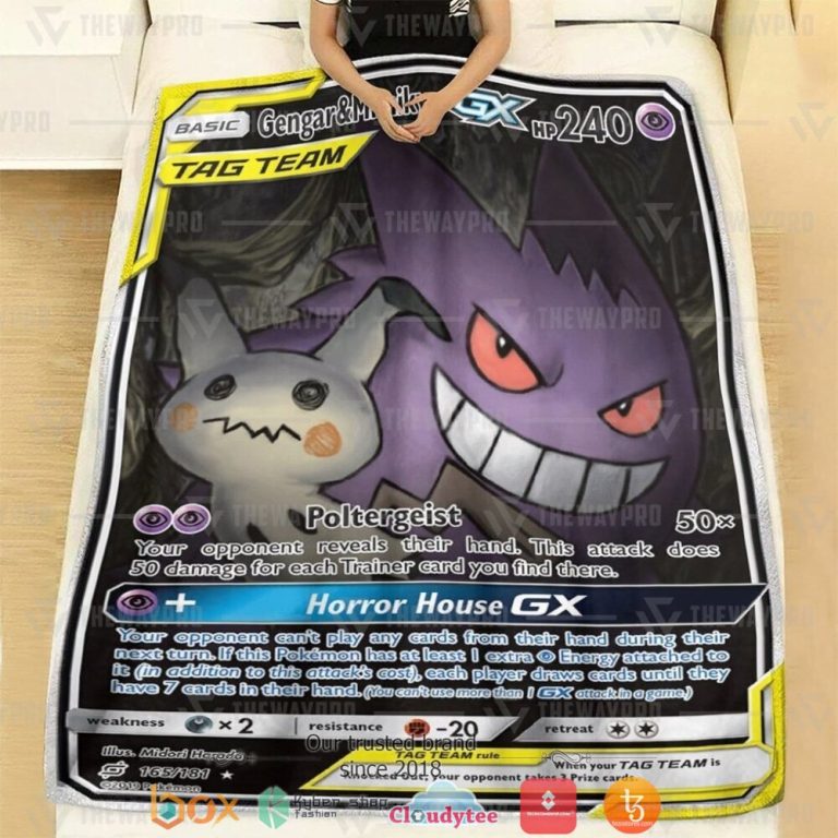 Anime-Pokemon-Gengar-Mimikyu-Gx-Team-Up-Soft-Blanket-1