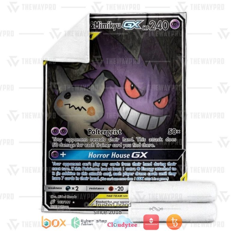 Anime-Pokemon-Gengar-Mimikyu-Gx-Team-Up-Soft-Blanket-2