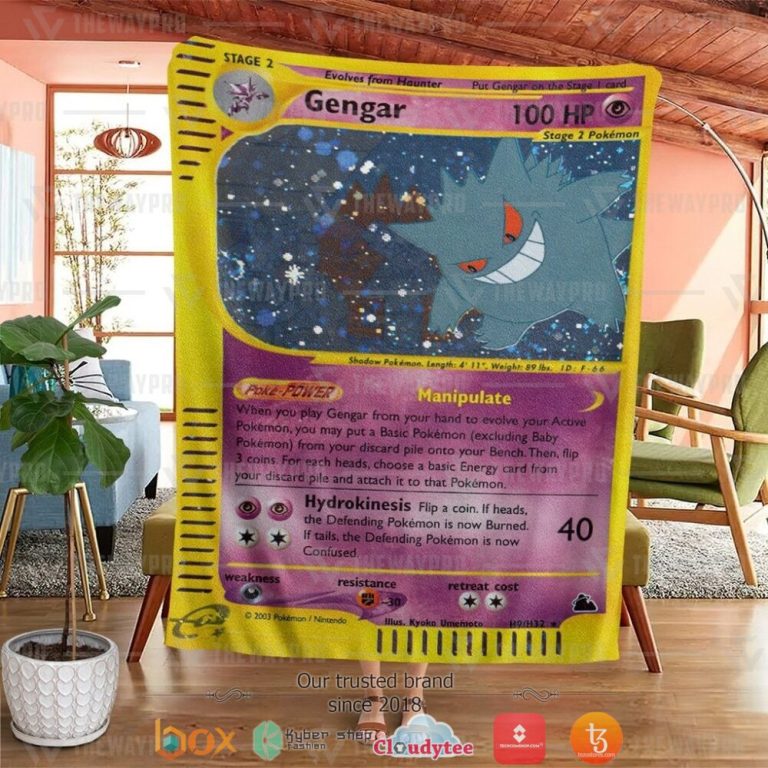 Anime-Pokemon-Gengar-Skyridge-Soft-Blanket-1