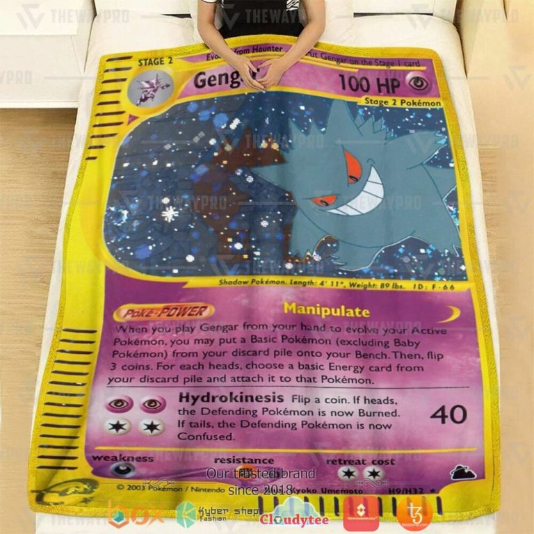 Anime-Pokemon-Gengar-Skyridge-Soft-Blanket-2