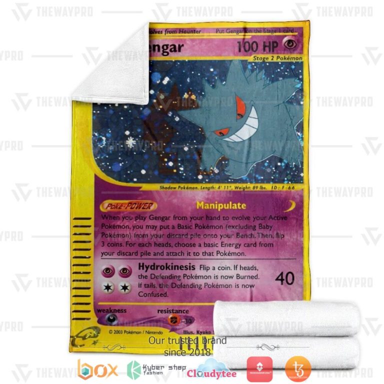 Anime-Pokemon-Gengar-Skyridge-Soft-Blanket-3
