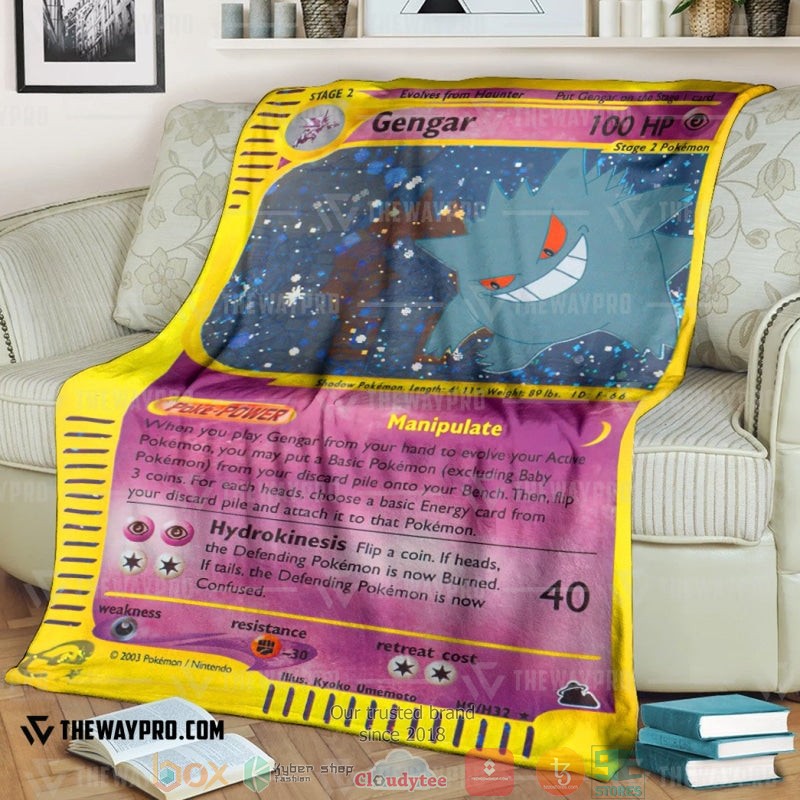 Anime Pokemon Gengar Skyridge Soft Blanket 2 Anime Pokemon Gengar Skyridge Soft Blanket 2