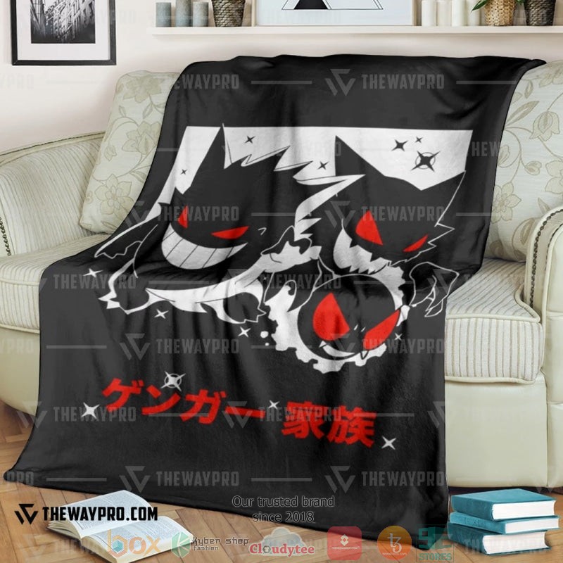 Anime Pokemon Gengar Soft Blanket Anime Pokemon Gengar Soft Blanket
