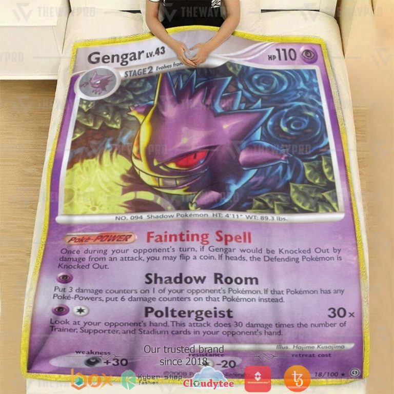 Anime-Pokemon-Gengar-Stormfront-Soft-Blanket-1
