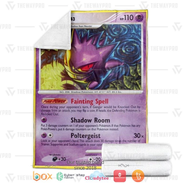 Anime-Pokemon-Gengar-Stormfront-Soft-Blanket-2