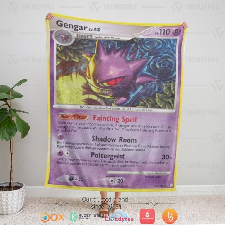 Anime-Pokemon-Gengar-Stormfront-Soft-Blanket-4