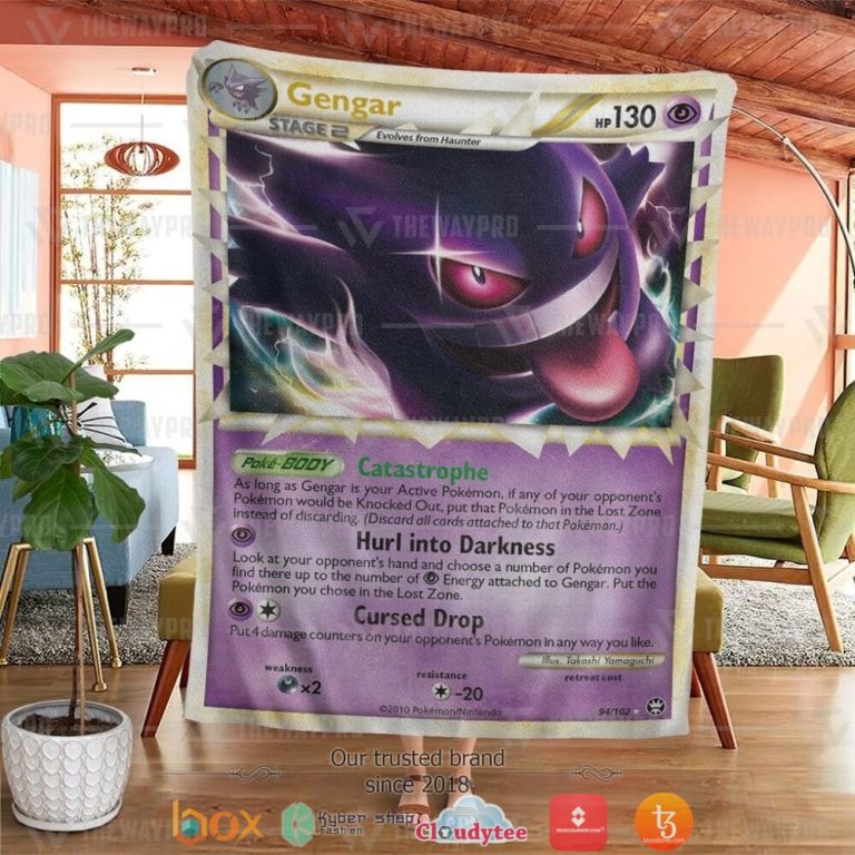 Anime-Pokemon-Gengar-Triumphant-Soft-Blanket-1