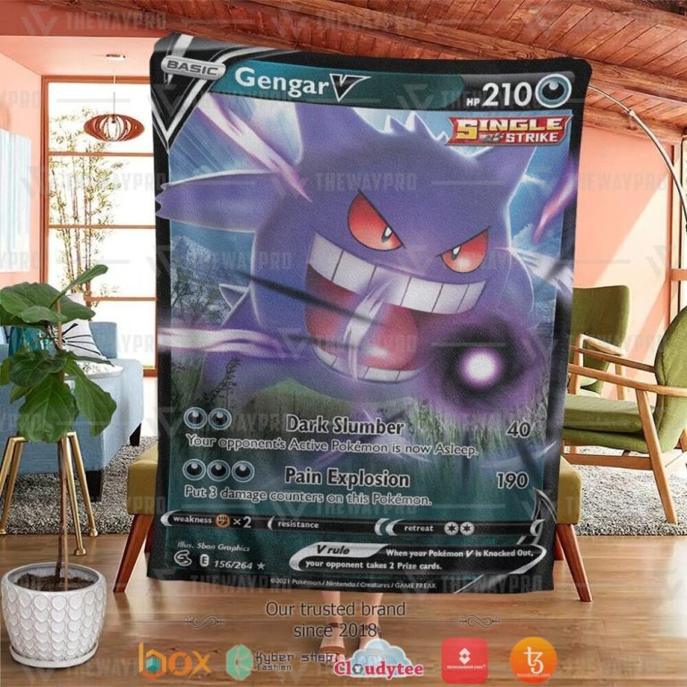 Anime-Pokemon-Gengar-V-Fusion-Strike-Soft-Blanket-1