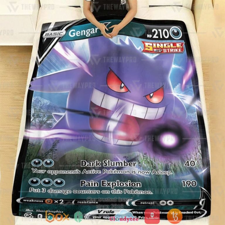 Anime-Pokemon-Gengar-V-Fusion-Strike-Soft-Blanket-2