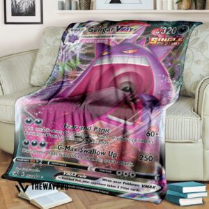 Anime Pokemon Gengar Vmax Fusion Strike Blanket