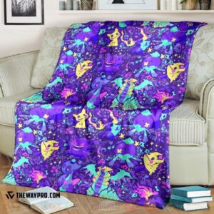 Anime Pokemon Ghost Seamless Blanket