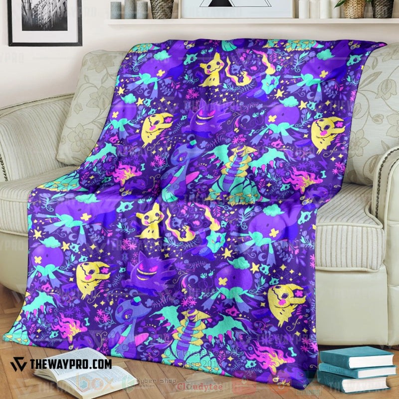 Anime Pokemon Ghost Seamless Blanket Anime Pokemon Ghost Seamless Blanket