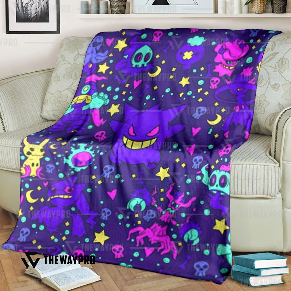 Anime Pokemon Ghost Soft Blanket Anime Pokemon Ghost Soft Blanket