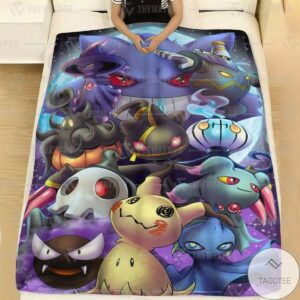 Anime Pokemon Ghosting Custom Blanket
