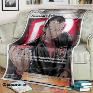 Anime Pokemon Giovannis Exile Hidden Fates Soft Blanket 2