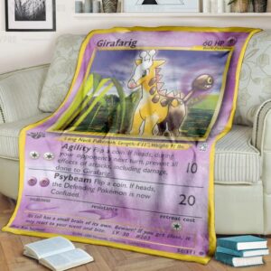 Anime Pokemon Girafarig Blanket