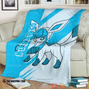 Anime Pokemon Glaceon Soft Blanket