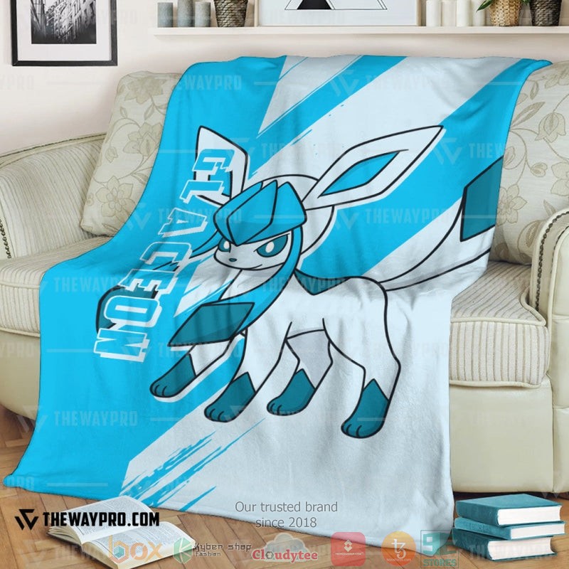 Anime Pokemon Glaceon Soft Blanket Anime Pokemon Glaceon Soft Blanket