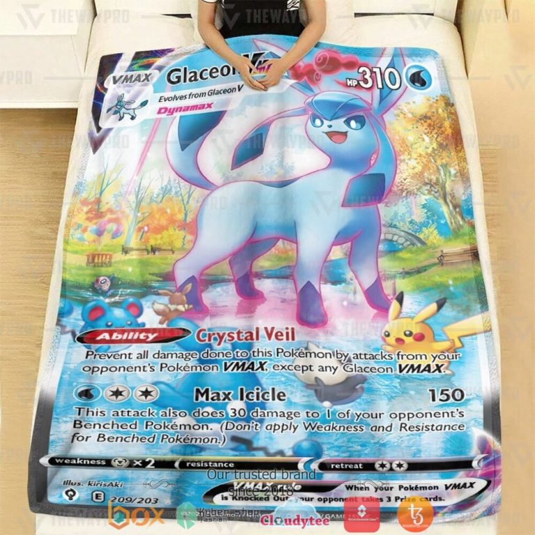 Anime-Pokemon-Glaceon-Vmax-Evolving-Skies-Soft-Blanket-2