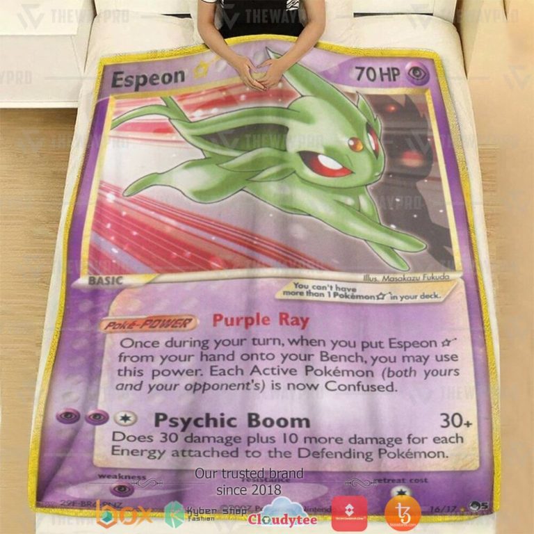 Anime-Pokemon-Gold-Star-Espeon-Soft-Blanket-1