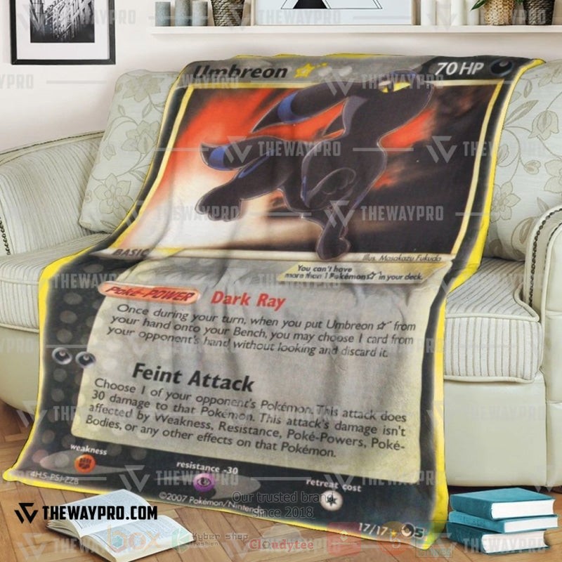 Anime Pokemon Gold Star Umbreon Blanket Anime Pokemon Gold Star Umbreon Blanket