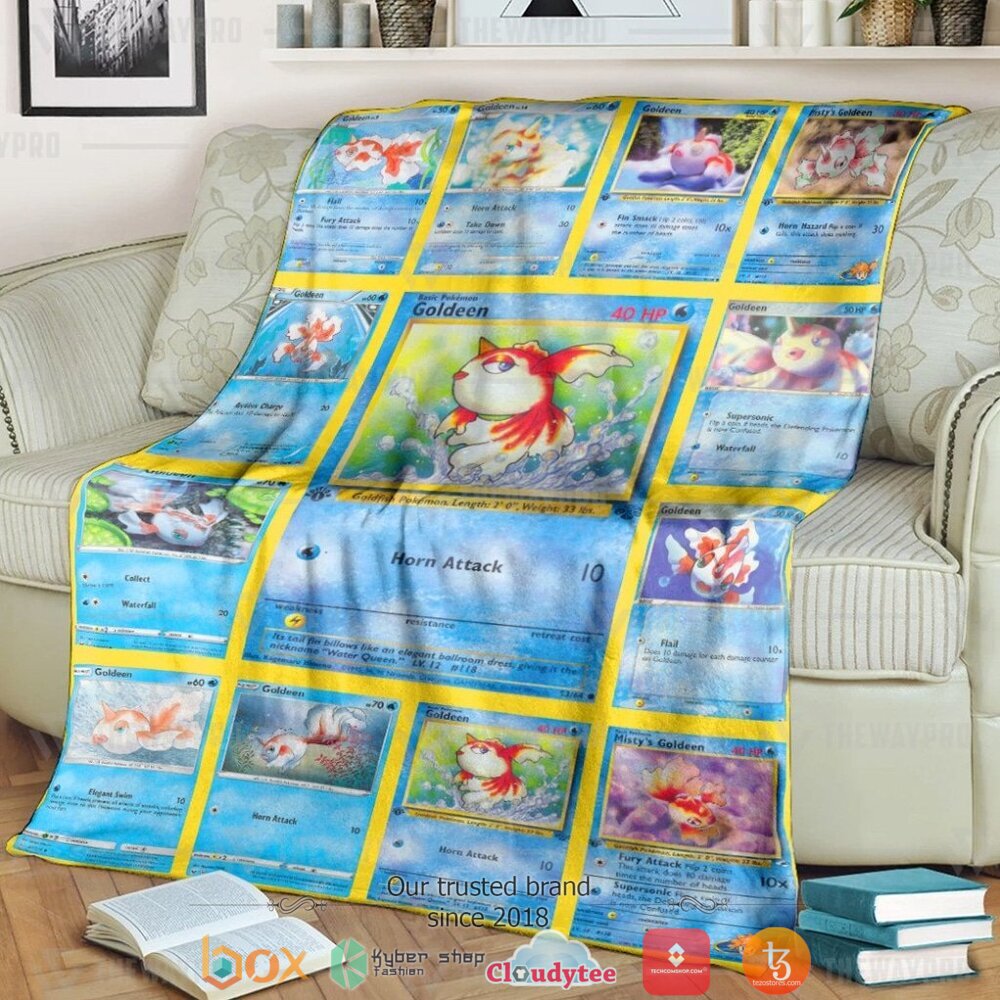 Anime Pokemon Goldeen Soft Blanket Anime Pokemon Goldeen Soft Blanket