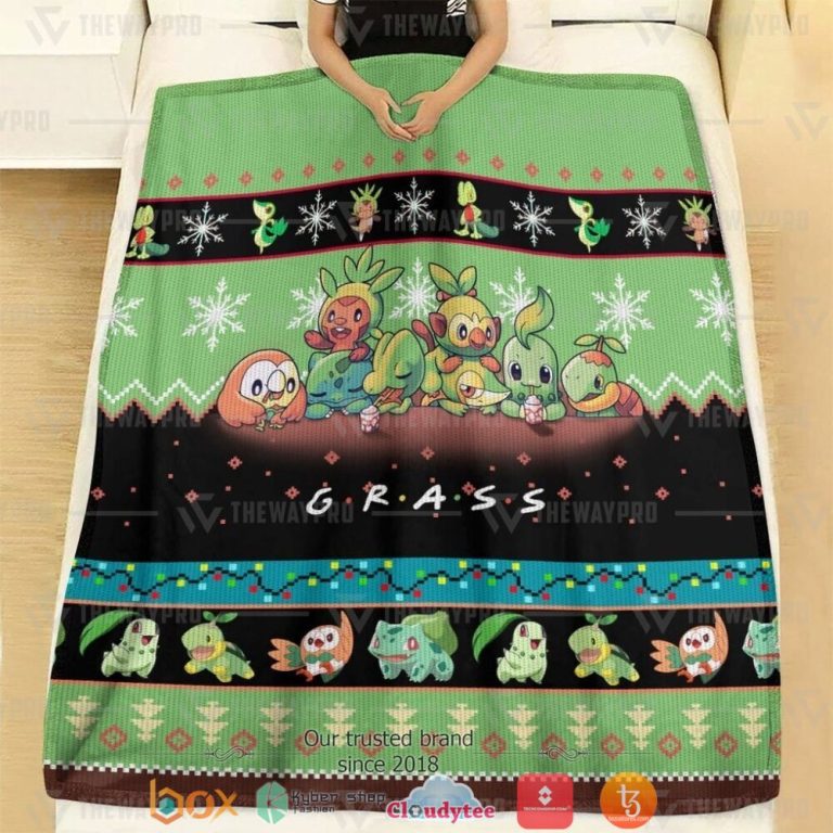 Anime-Pokemon-Grass-Soft-Blanket-1