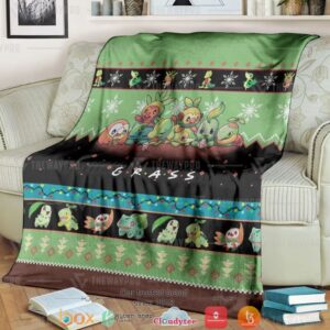Anime Pokemon Grass Soft Blanket