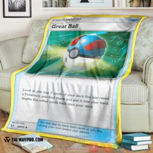 Anime Pokemon Great Ball Trainer Soft Blanket 2