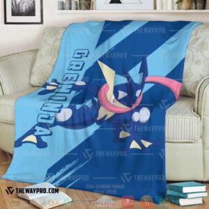 Anime Pokemon Greninja Blue Soft Blanket