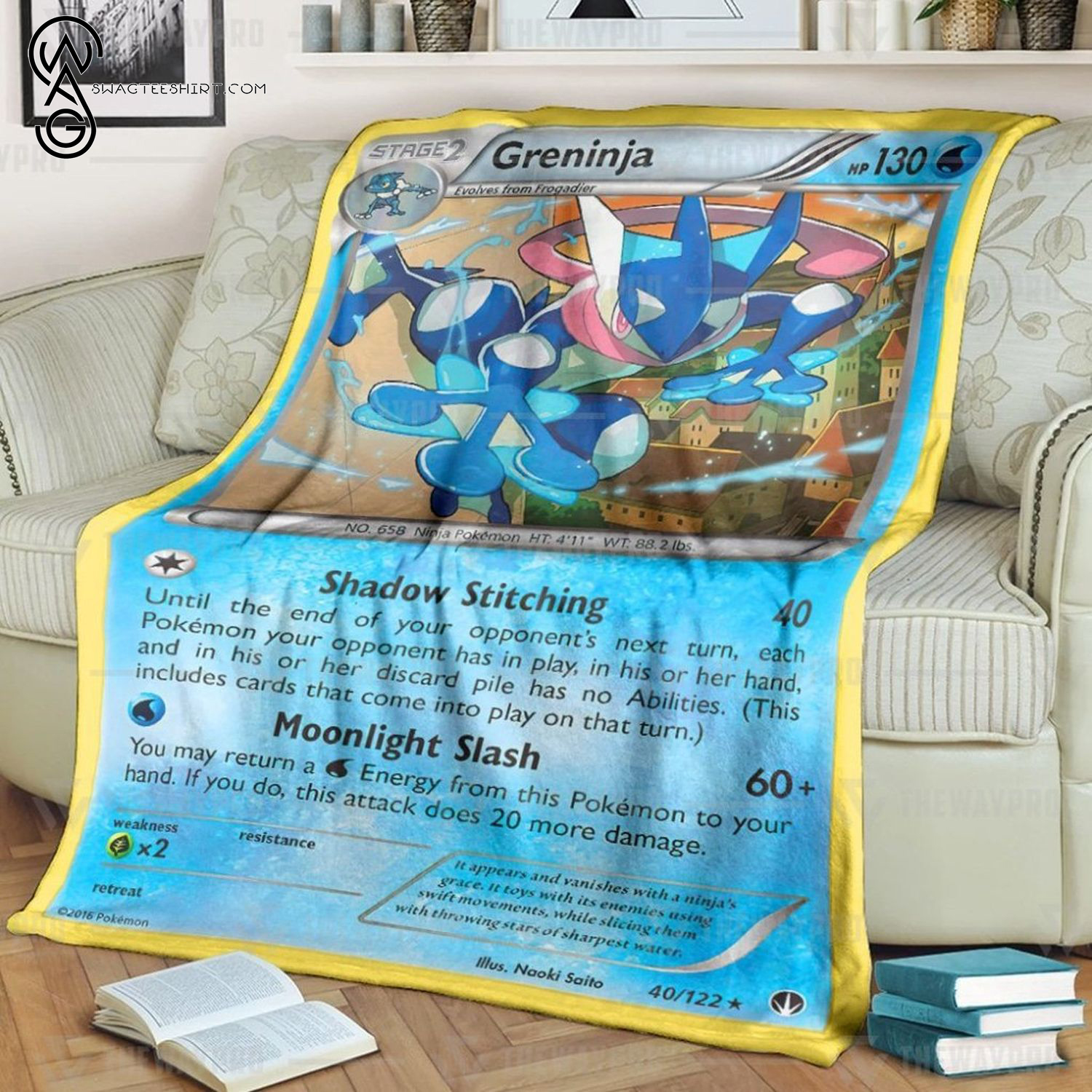 Anime Pokemon Greninja Full Printing Blanket Anime Pokemon Greninja Full Printing Blanket
