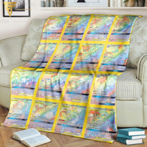 Anime Pokemon Gx 3 Cards Full Printing Blanket