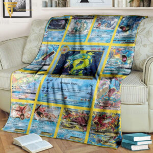 Anime Pokemon Gyarados Cards Full Printing Blanket