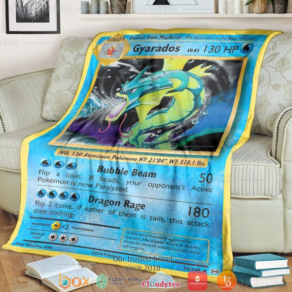 Anime Pokemon Gyarados Evolutions Soft Blanket Anime Pokemon Gyarados Evolutions Soft Blanket