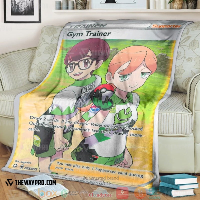 Anime Pokemon Gym Trainer Soft Blanket Anime Pokemon Gym Trainer Soft Blanket
