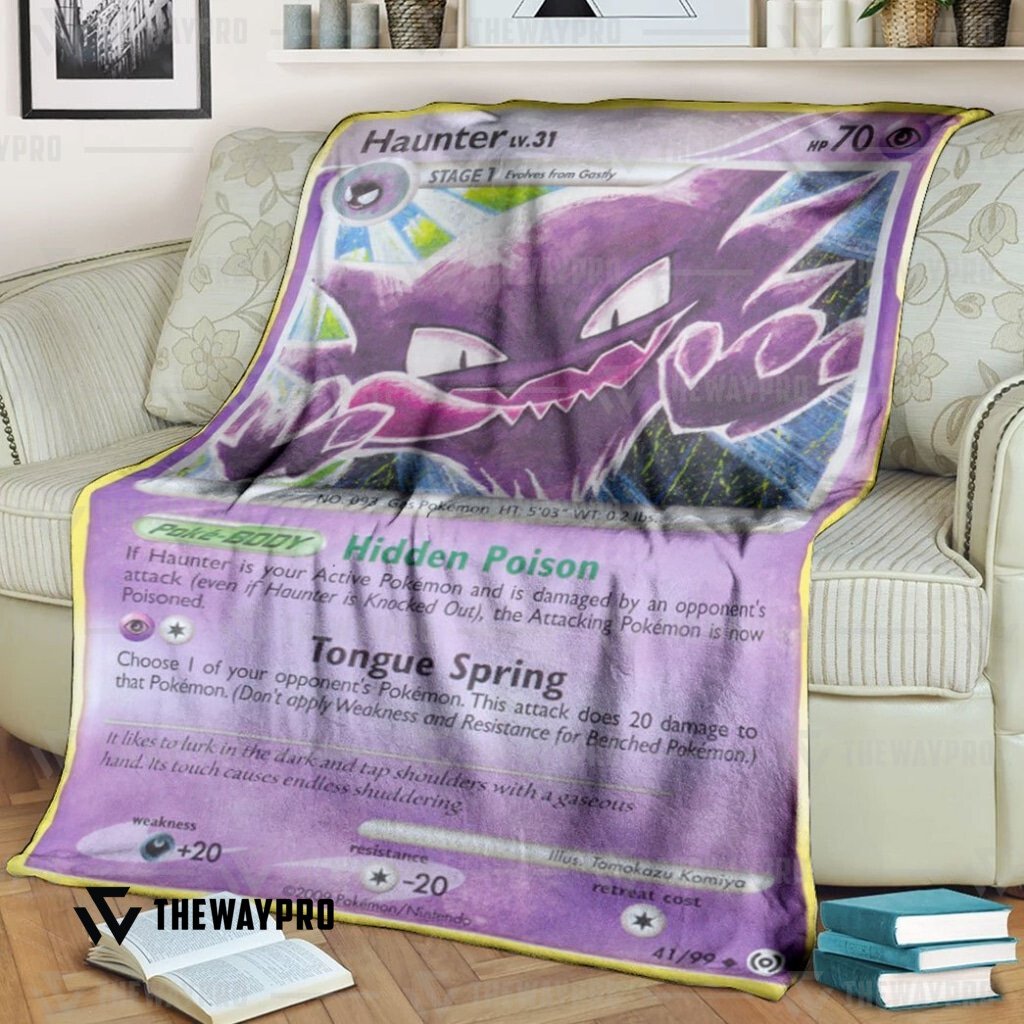 Anime Pokemon Haunter Custom Soft Blanket 2 Anime Pokemon Haunter Custom Soft Blanket 2