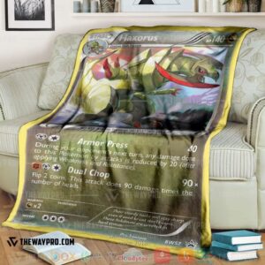 Anime Pokemon Haxorus Black White Promos Soft Blanket