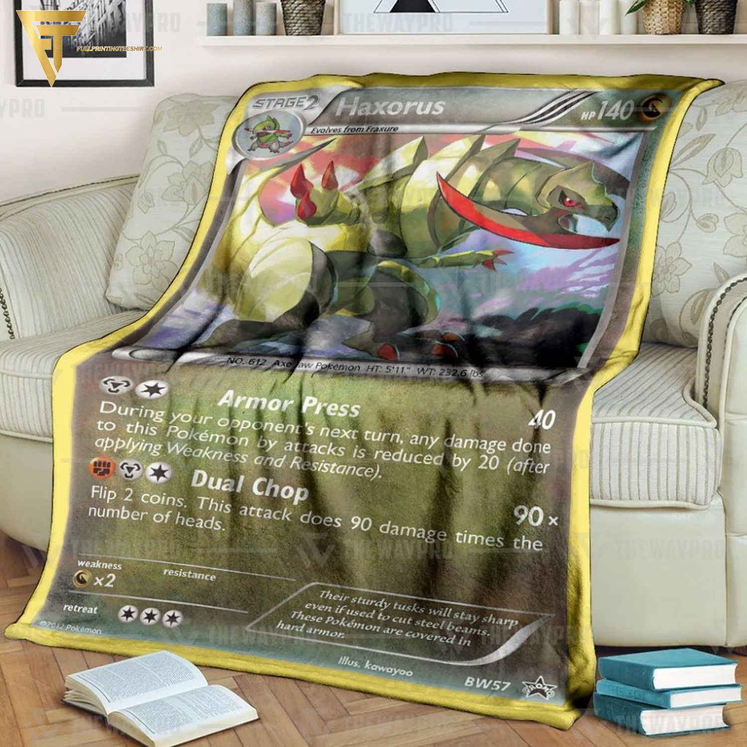 Anime Pokemon Haxorus Full Printing Blanket Anime Pokemon Haxorus Full Printing Blanket