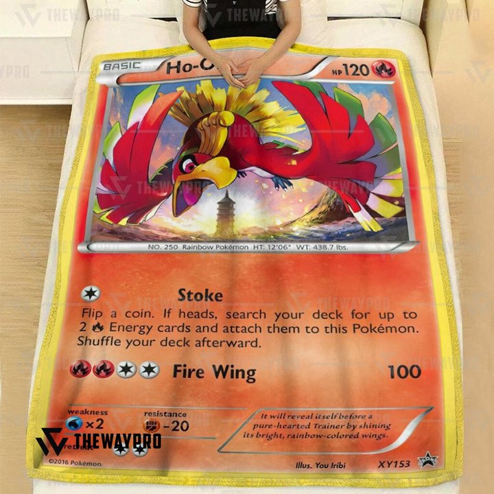 Anime-Pokemon-Ho-Oh-Xy-Promos-Quilt-Blanket-1
