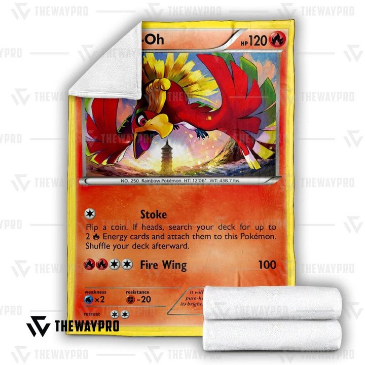 Anime-Pokemon-Ho-Oh-Xy-Promos-Quilt-Blanket-2