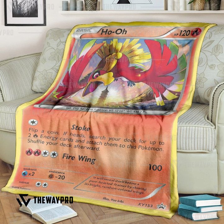 Anime Pokemon Ho Oh Xy Promos Quilt Blanket Anime Pokemon Ho Oh Xy Promos Quilt Blanket