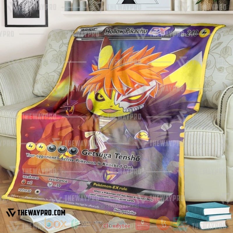 Anime Pokemon Hollow Pikachu Soft Blanket 2 Anime Pokemon Hollow Pikachu Soft Blanket 2
