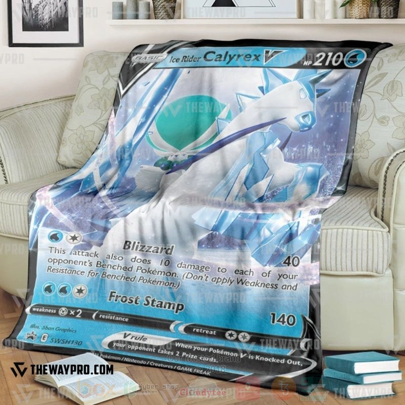 Anime Pokemon Ice Rider Calyrex V Blanket Anime Pokemon Ice Rider Calyrex V Blanket