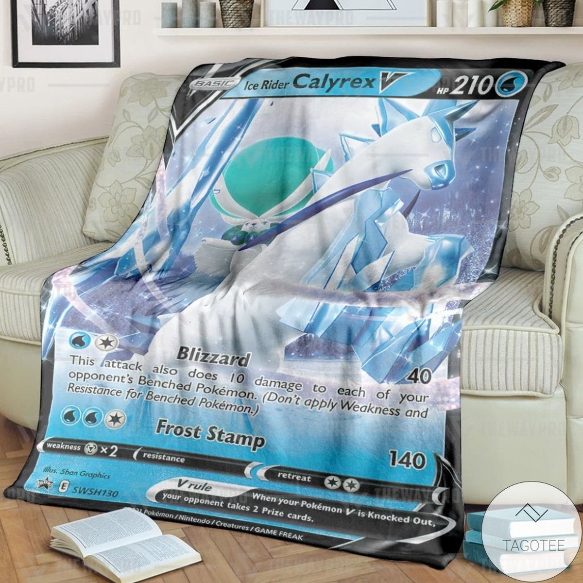 Anime Pokemon Ice Rider Calyrex V Custom Blanket Anime Pokemon Ice Rider Calyrex V Custom Blanket