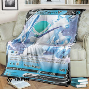 Anime Pokemon Ice Rider Calyrex V Custom Soft Blanket
