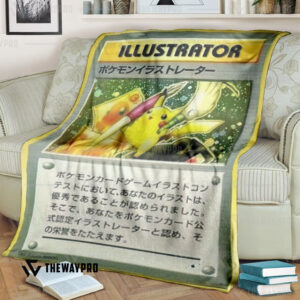 Anime Pokemon Illustrator Japanese Verse Custom Soft Blanket