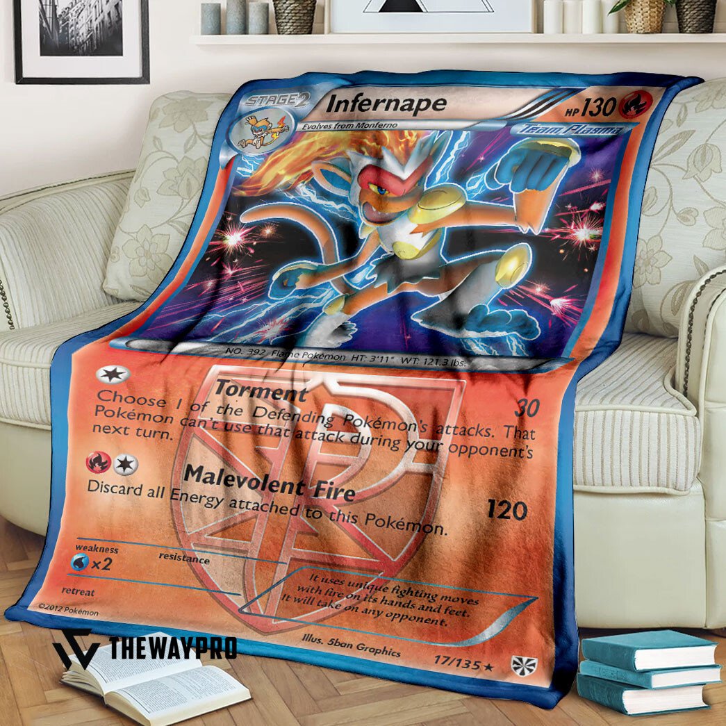 Anime Pokemon Infernape Plasma Storm Blanket Anime Pokemon Infernape Plasma Storm Blanket