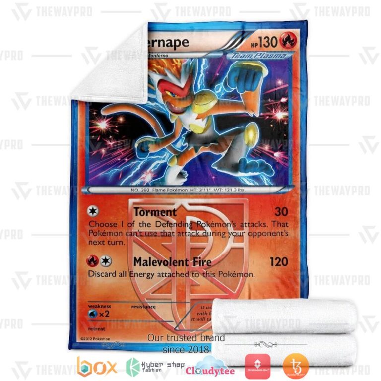 Anime-Pokemon-Infernape-Plasma-Storm-Soft-Blanket-2