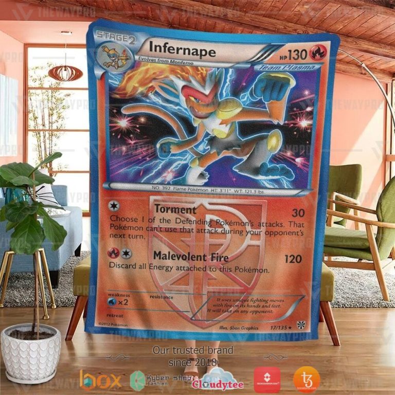 Anime-Pokemon-Infernape-Plasma-Storm-Soft-Blanket-3